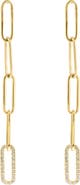 EFFY Diamond Pavé Paperclip Drop Earrings