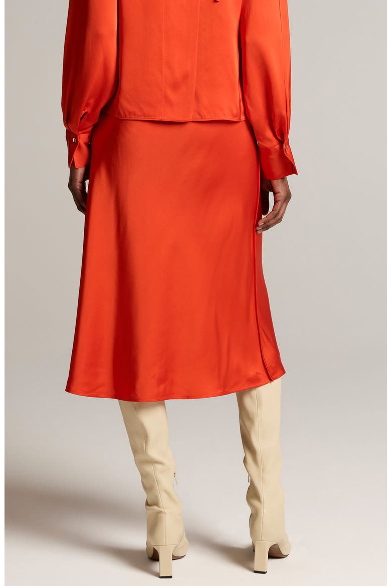 Pull-On Satin Slip Skirt, Alternate, color, 614CRM-CRIMSON