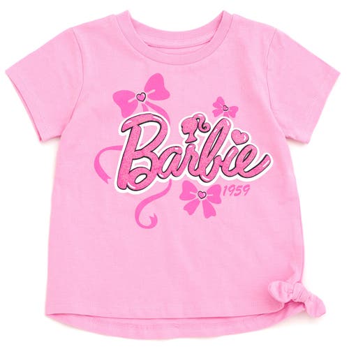 Barbie T-shirt & Chambray Shorts Set In Pink