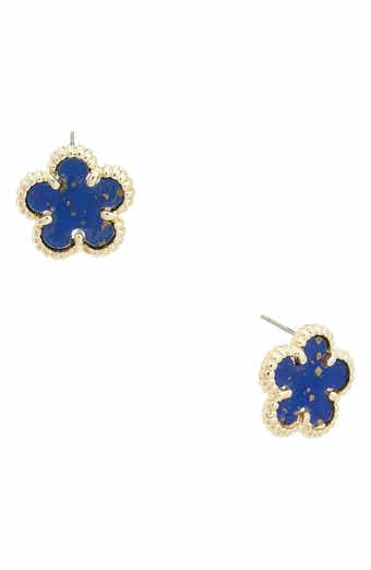Agate Flower Stud Earrings
