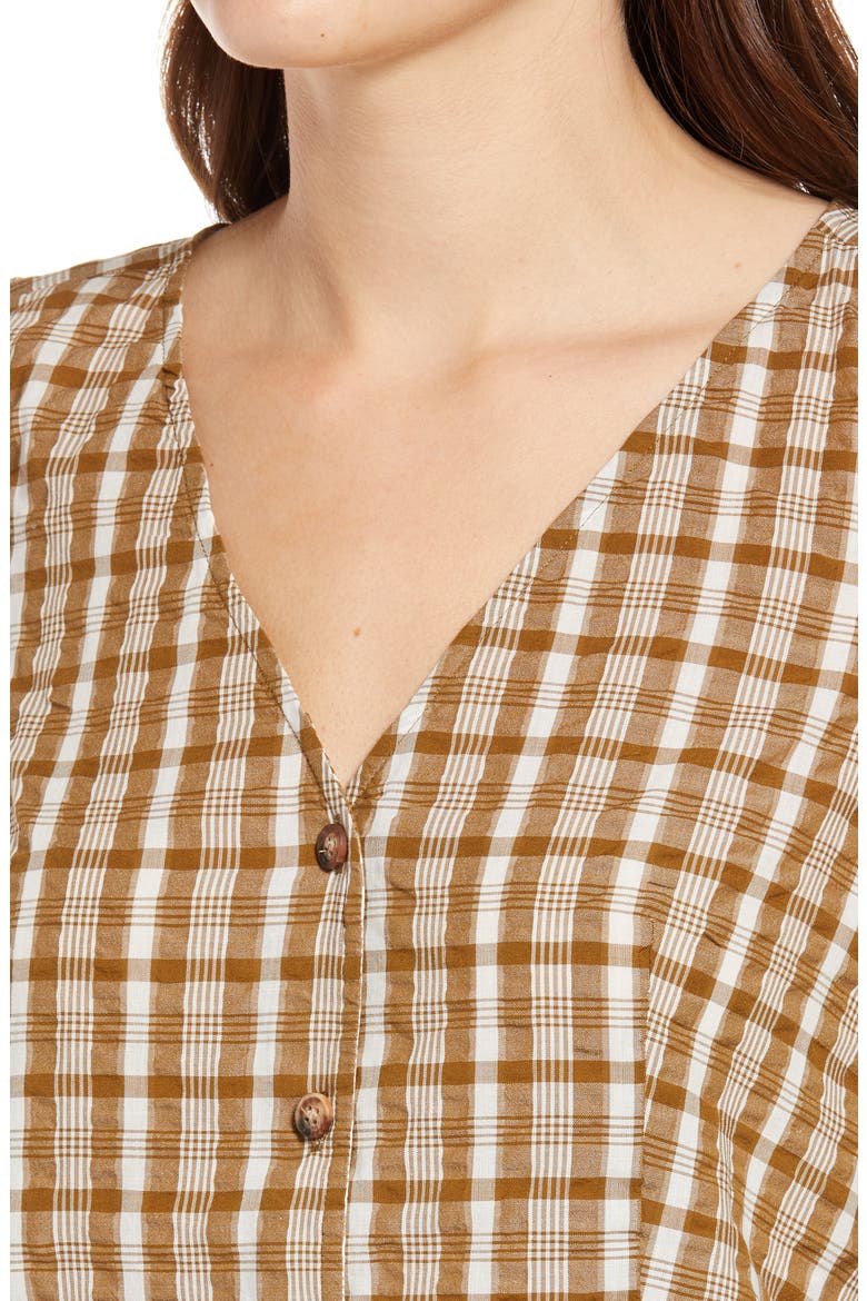 Westover Sandown Plaid Cotton Top, Alternate, color, WEATHERED OLIVE