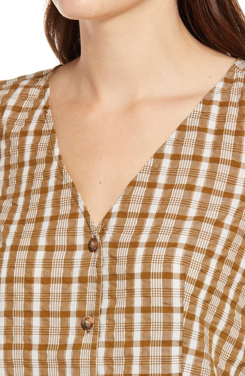 Madewell Westover Sandown Plaid Cotton Top, Alternate, color, 