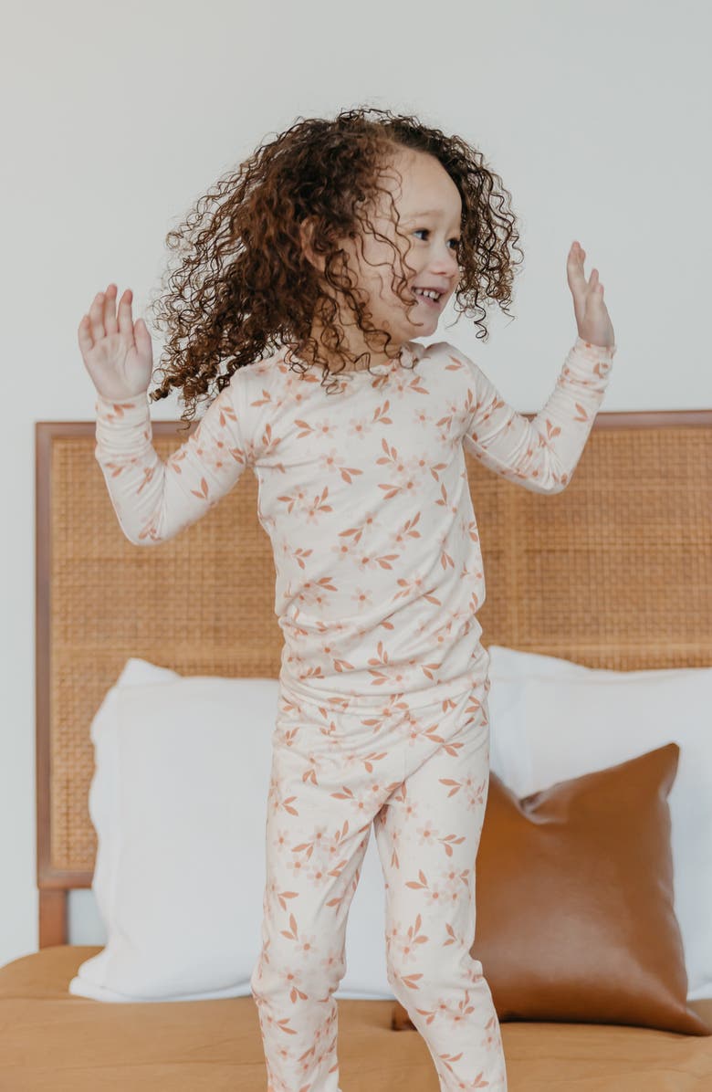 Copper Pearl Kids' Rue Fitted Long Sleeve Two-Piece Pajamas, Alternate, color, 