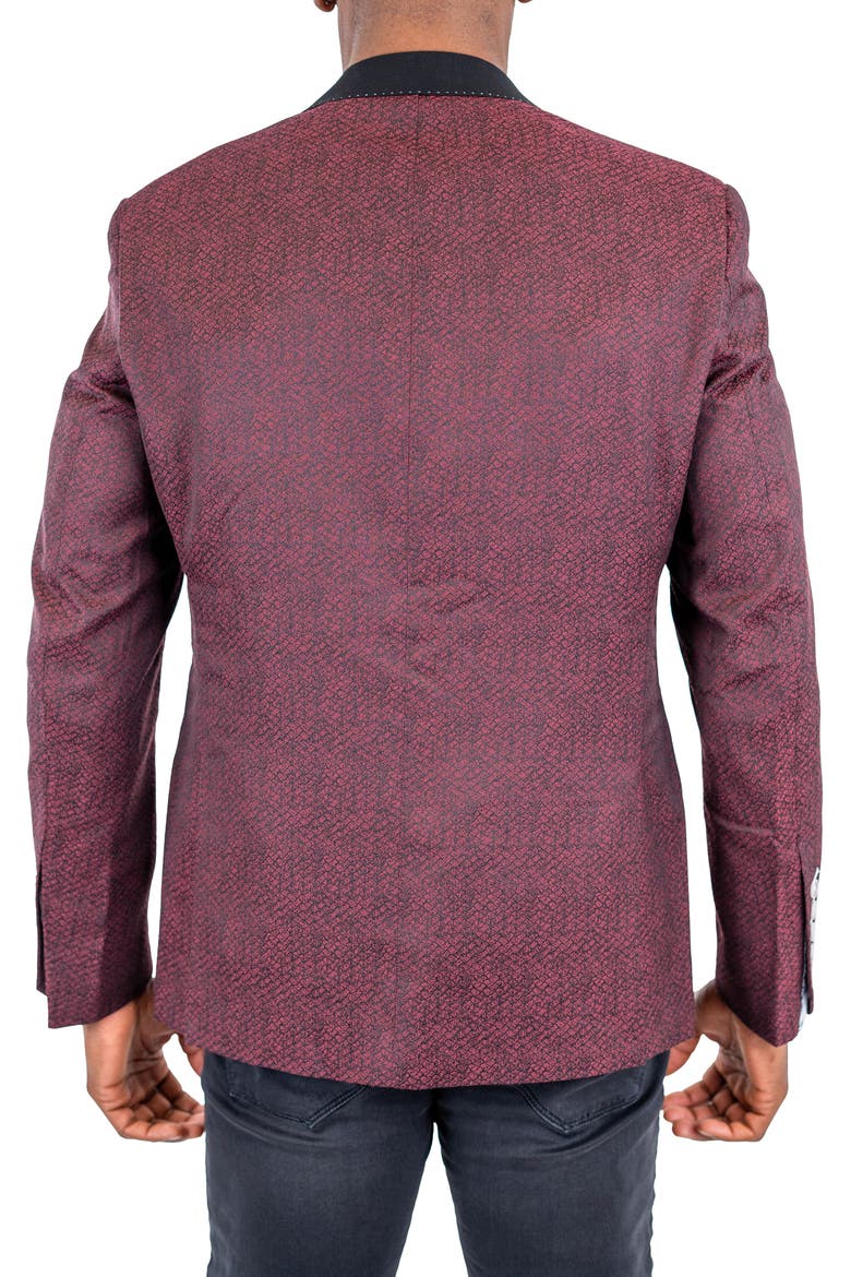 Socrate Evo Huli Snakeskin Print Sport Coat, Alternate, color, RED