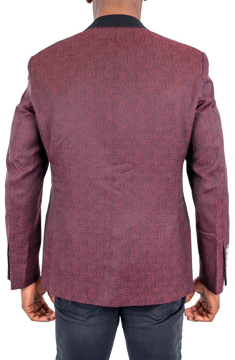 Maceoo Socrate Evo Huli Snakeskin Print Sport Coat, Alternate, color, Red