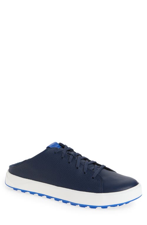 Olukai Wai'alae Waterproof Leather Golf Shoe In Blue