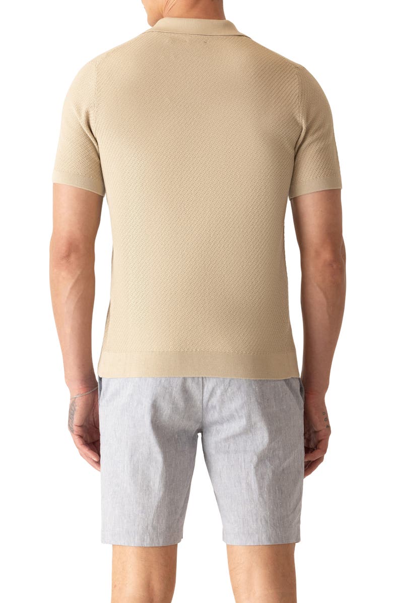 DEKE Modern Texture Knit Polo, Alternate, color, Sand