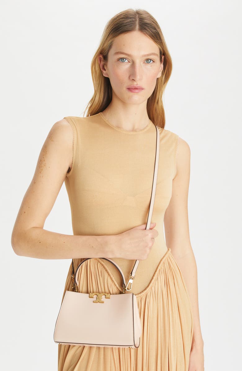 Tory Burch Mini Eleanor Spazzolato Leather Satchel, Alternate, color,