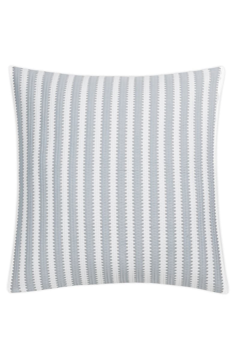 Matouk Apollo Stripe Matelassé Euro Sham, Main, color, Dove
