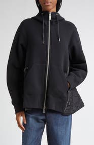 Sponge Sweat x Nylon Twill Hoodie (Women) | Nordstrom