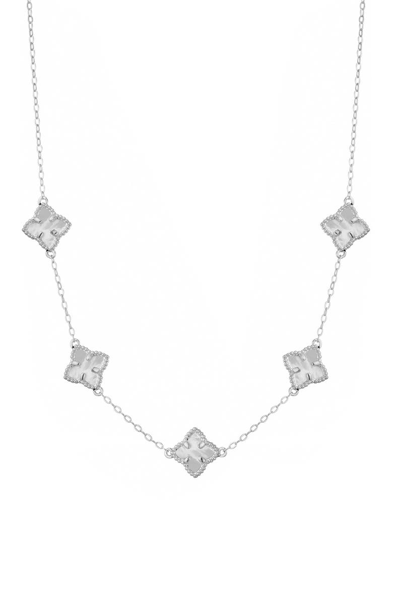 2-Piece Mixed Clover Jewelry Set, Alternate, color, SILVER