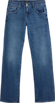 7 For All Mankind Low Rise Straight Leg Jeans