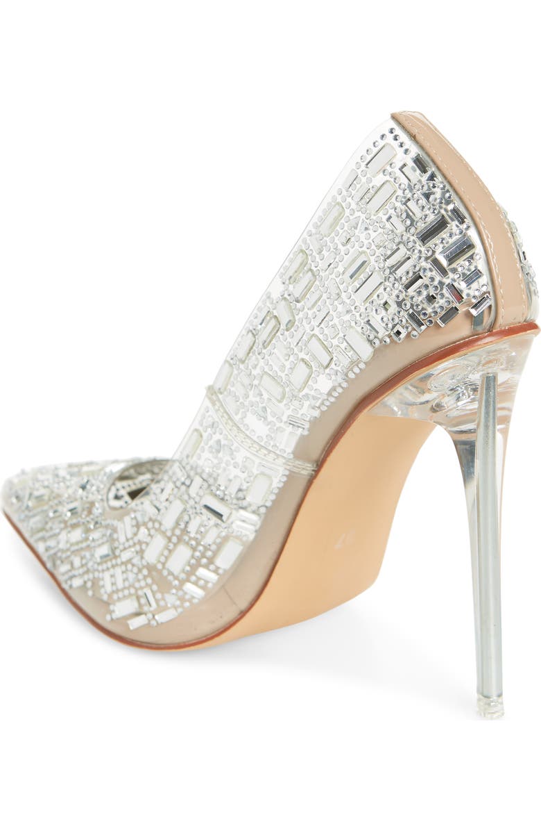 AZALEA WANG Jovie Crystal Embellished Clear Pump, Alternate, color,