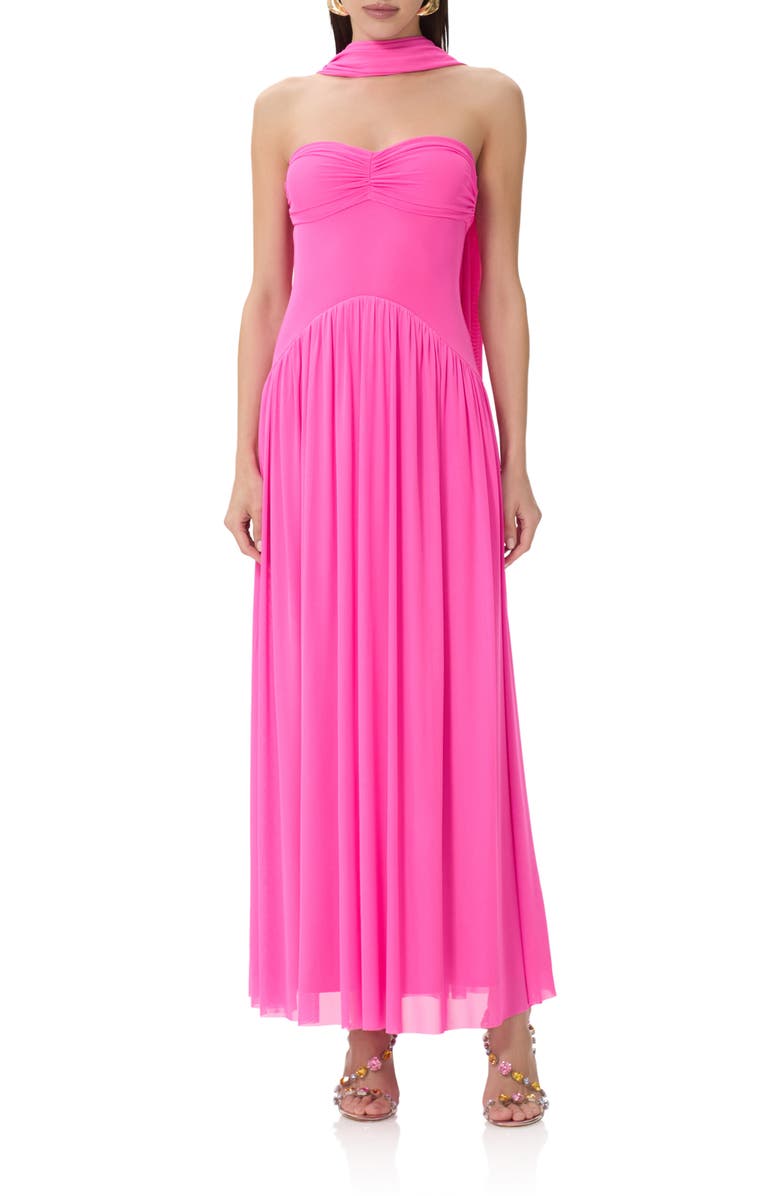 AFRM Rori Scarf Maxi Dress, Main, color, Brilliant Pink