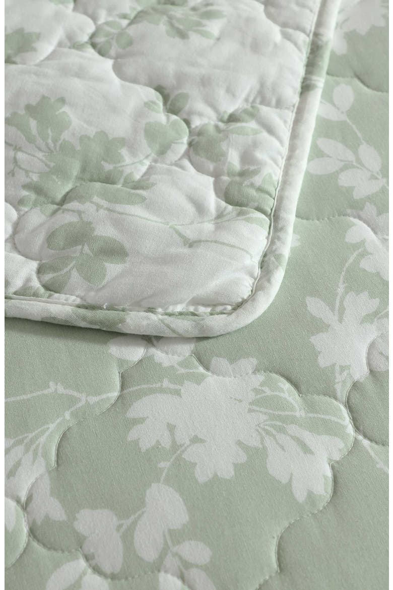 Adorabelle 3-Piece King Quilt & Sham Set, Alternate, color, GREEN