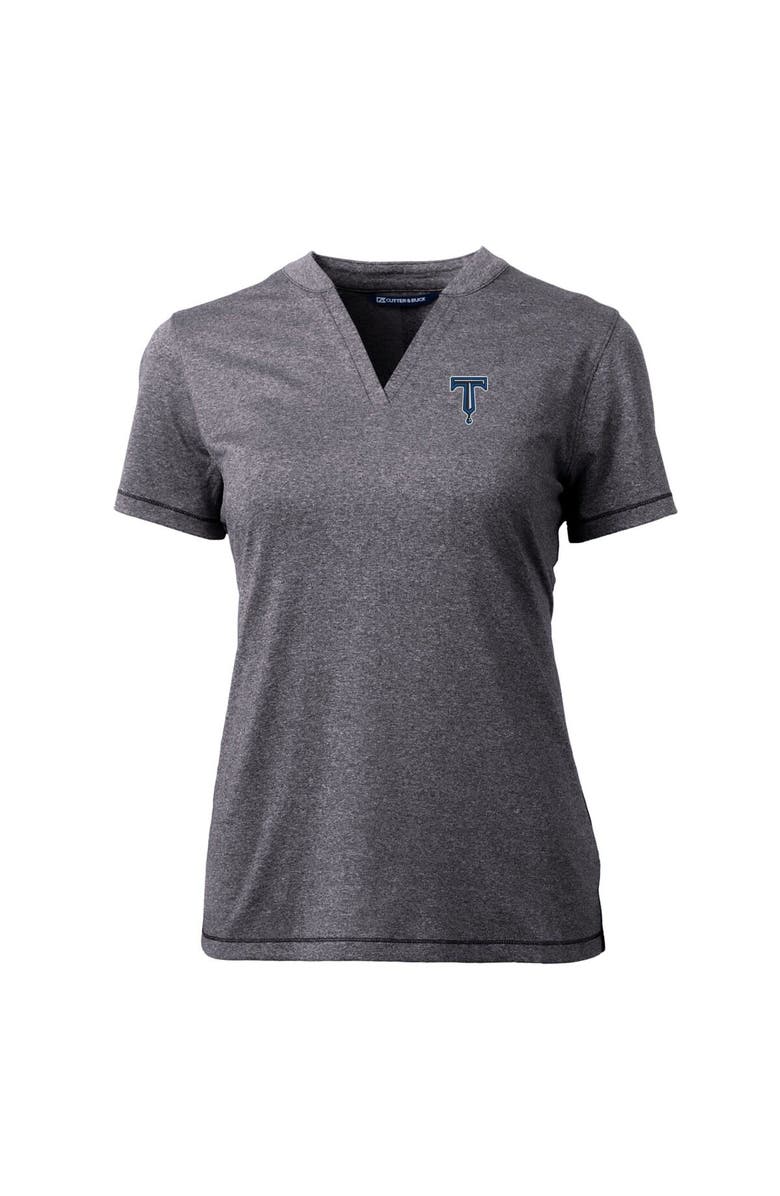 Cutter & Buck Women's Cutter & Buck  Heather Charcoal Tulsa Drillers Forge DryTec Heathered Stretch Blade Top, Alternate, color, 