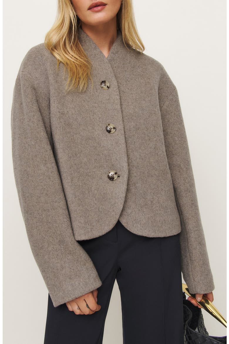 Owen Wool Blend Jacket, Main, color, STONE