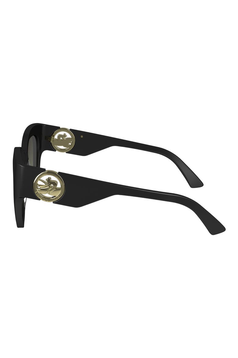55mm Gradient Butterfly Sunglasses, Alternate, color, BLACK
