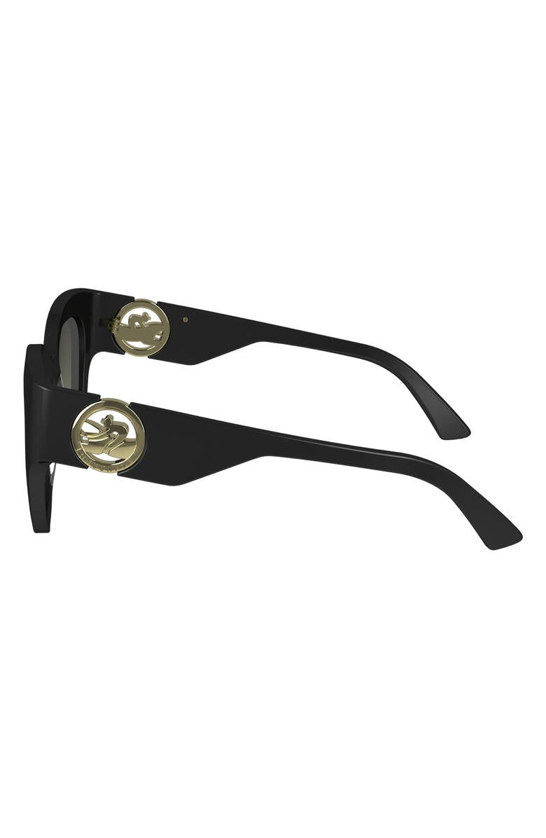Longchamp 55mm Gradient Butterfly Sunglasses, Alternate, color, Black