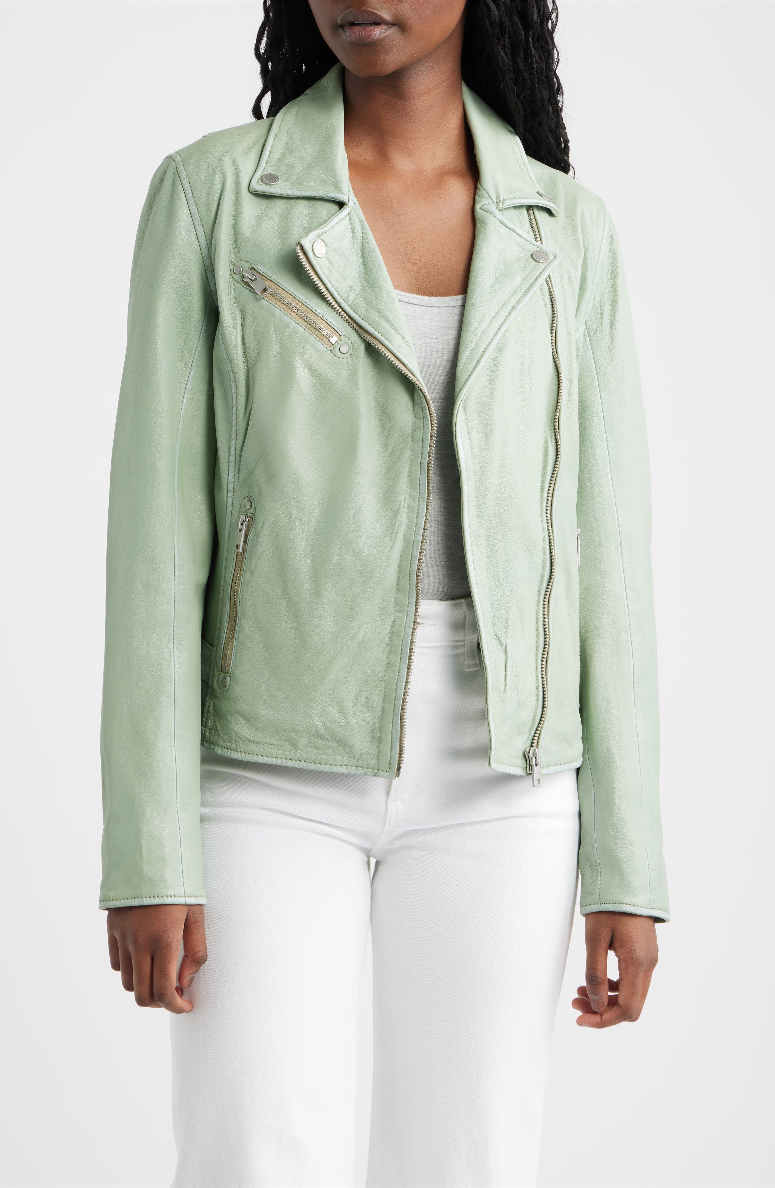 Sofia Lambskin Moto Jacket - image 5