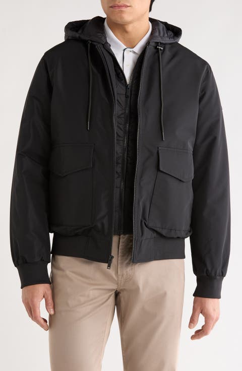 Broxton Hooded Dickey Bomber Jacket