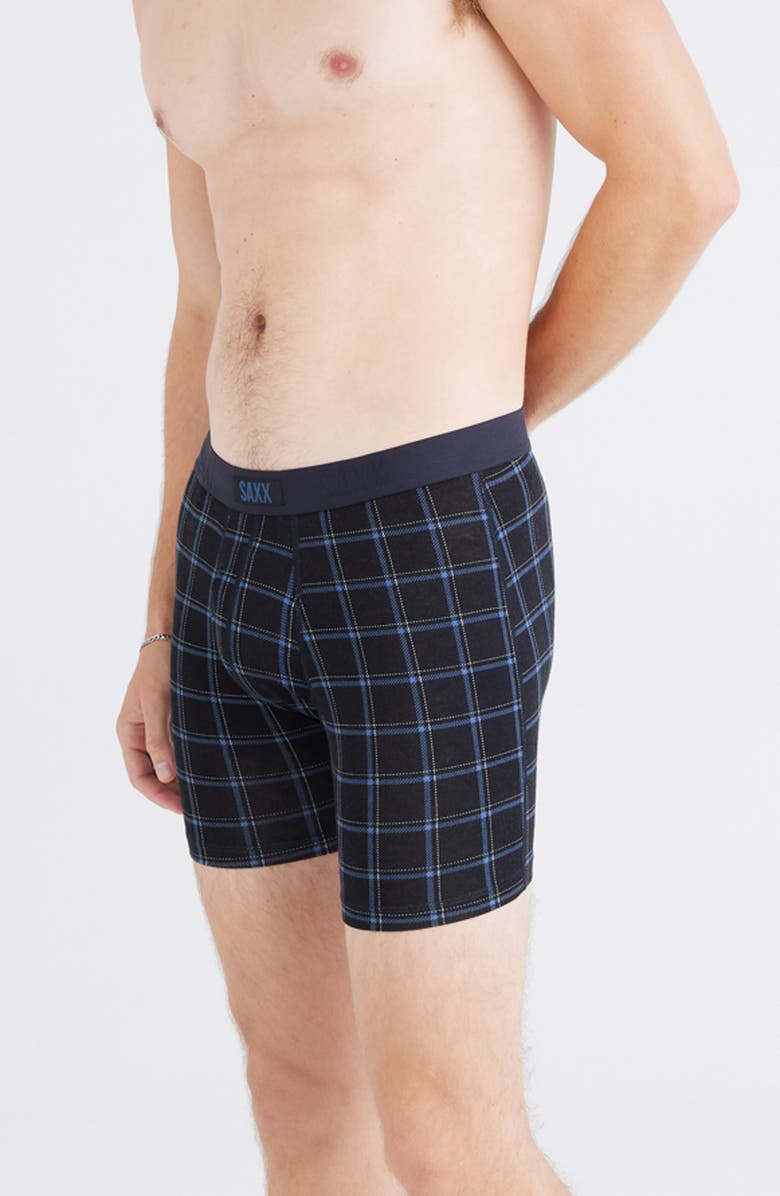 SAXX Assorted 3-Pack Vibe Xtra Super Soft Boxer Briefs, Alternate, color, Window Pane/ Dark Denim/ Black