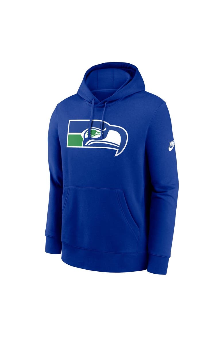 Men's Nike Royal Seattle Seahawks Club Fleece Pullover Hoodie, Alternate, color, Royal