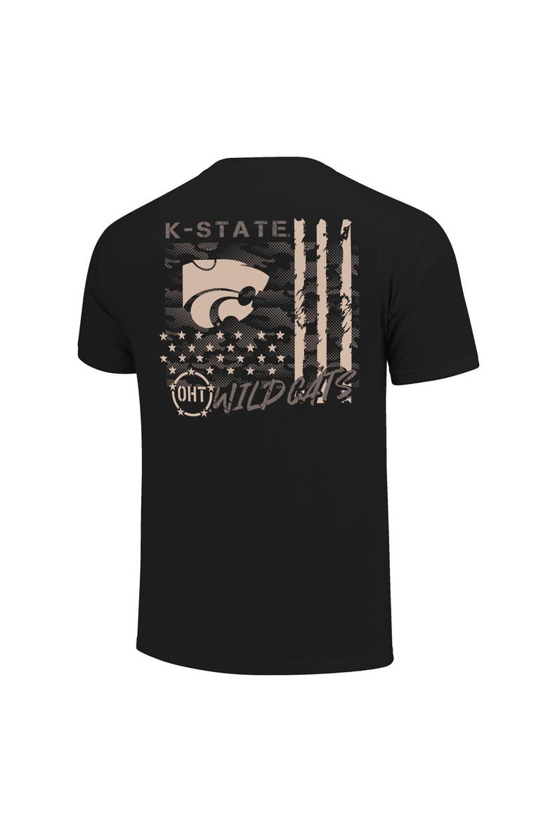 IMAGE ONE Men's  Black Kansas State Wildcats Comfort Colors OHT Camo Overlay T-Shirt, Alternate, color, Black