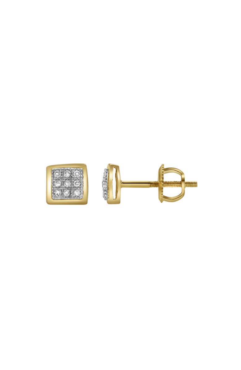 LuvMyJewelry Beamz 10K Yellow Gold Diamond Stud Earrings - 0.05ct., Alternate, color, 10K Yellow Gold