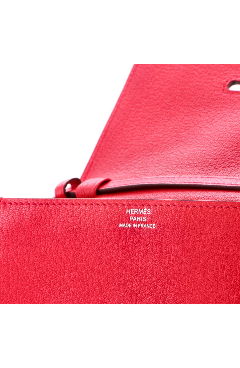 Pre-Owned Hermes Chaine d'Ancre Compact Wallet on Strap Chevre Chamkila, Alternate, color, Framboise