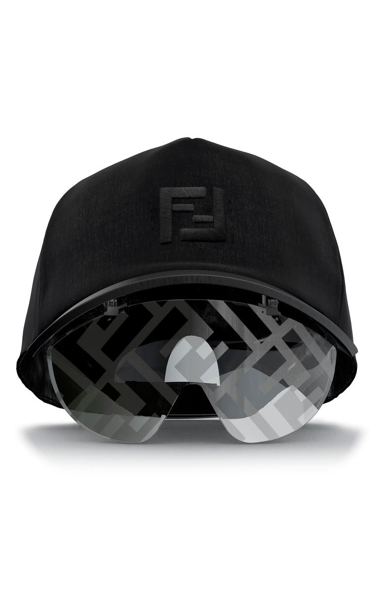 Fendi 'Fendi Eyecap Baseball Cap with Mask Sunglasses, Main, color,
