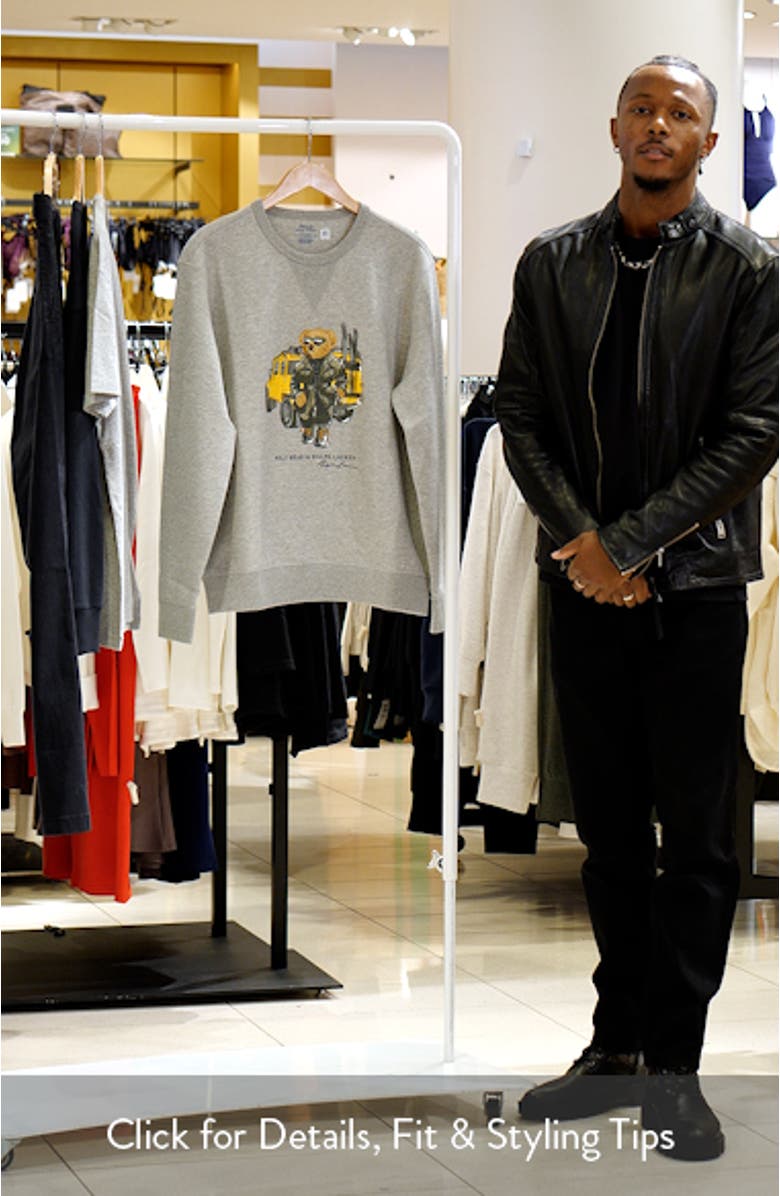 Polo Bear Double Knit Graphic Sweatshirt, sales video thumbnail