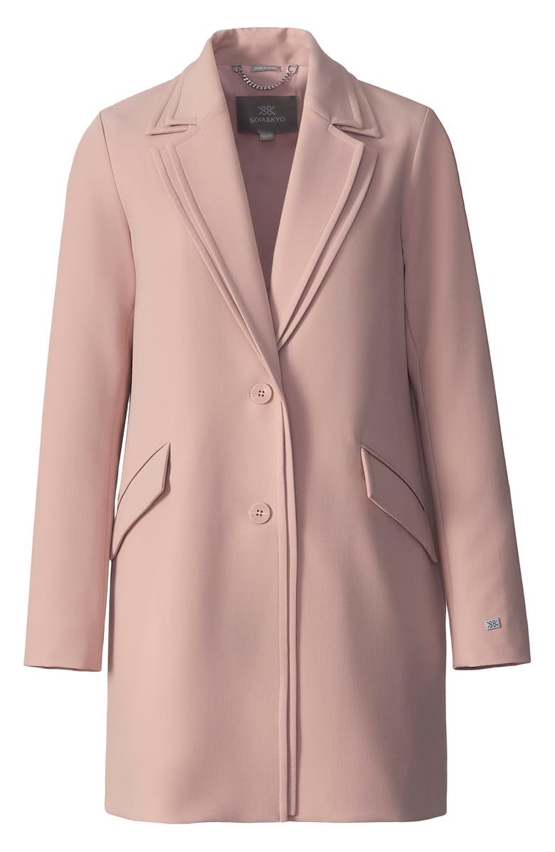 Soia & Kyo Fabriza Double Lapel Coat, Main, color, Blush