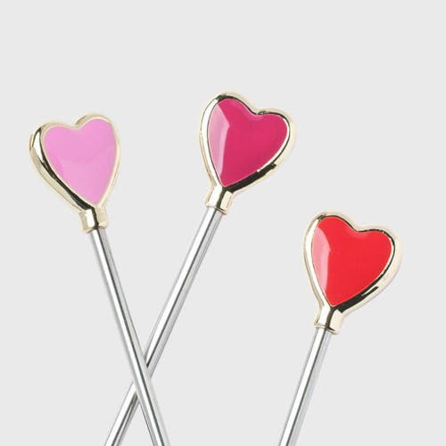 Joanna Buchanan Stripey Bee Swizzle Sticks In Multi