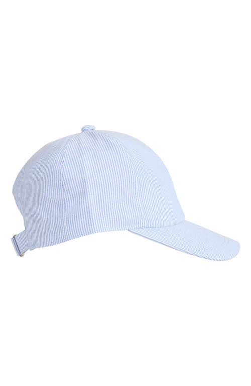 Bruno Magli Stripe Baseball Cap In Blue
