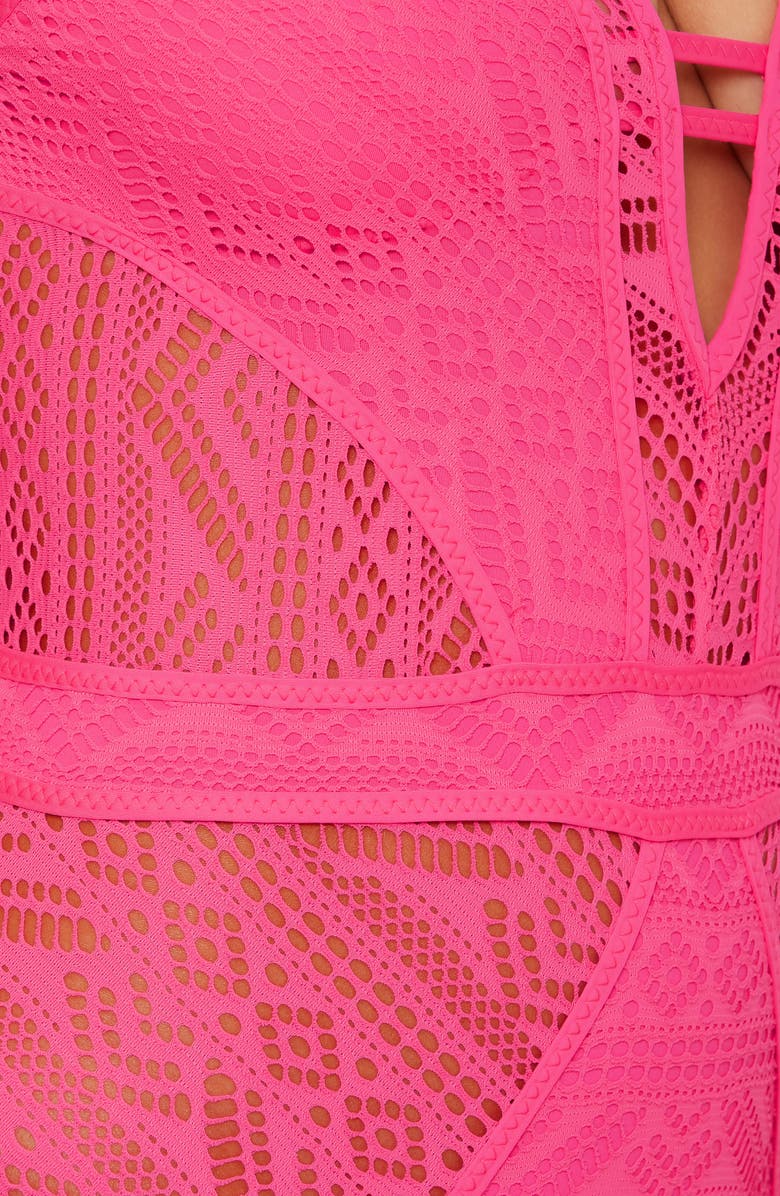 Becca Color Play One-Piece Swimsuit, Alternate, color, Punch