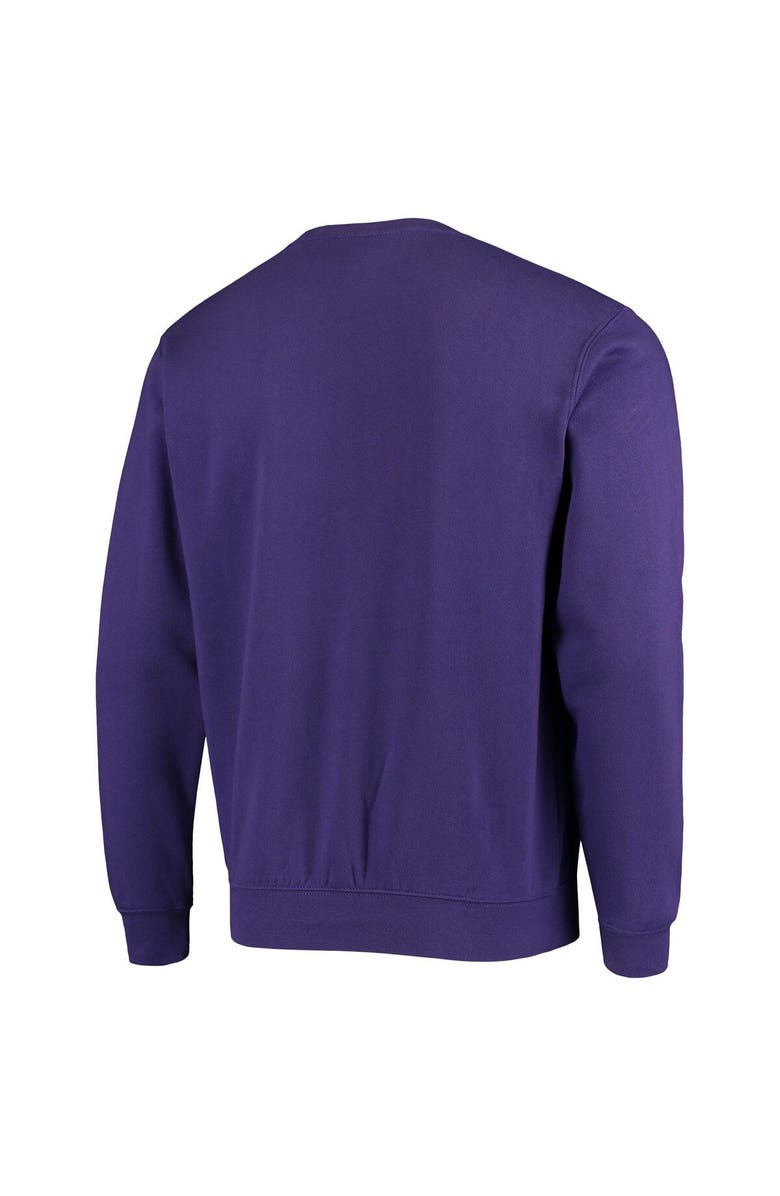 COLOSSEUM Men's Colosseum Purple James Madison Dukes Arch & Logo Tackle Twill Pullover Sweatshirt, Alternate, color, Purple