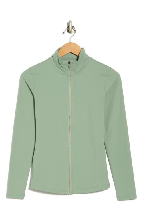 Yogalicious Ultra Lush Cloud Drift Full Zip Jacket In Green