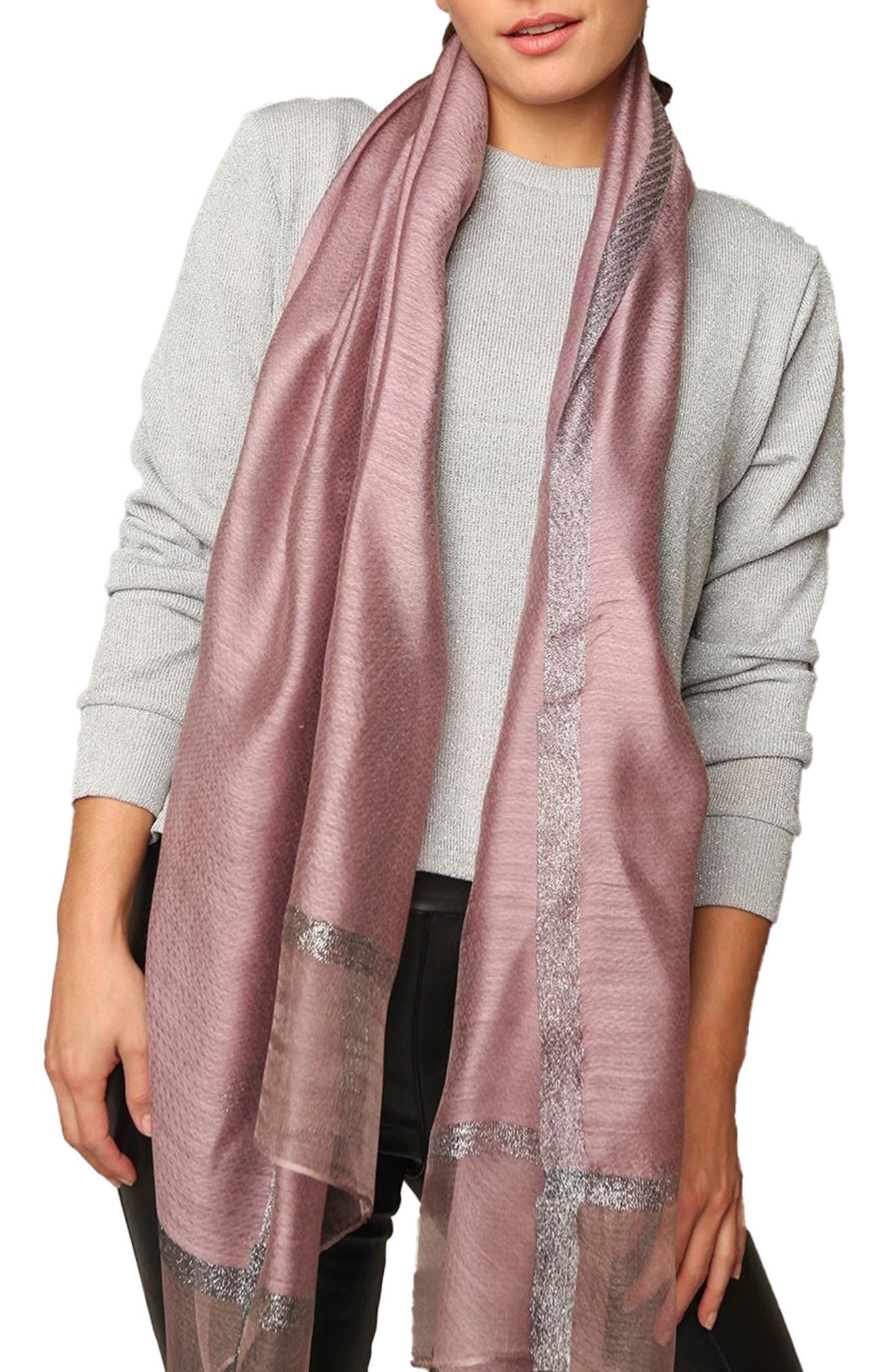 SAACHI Shimmer Border Scarf