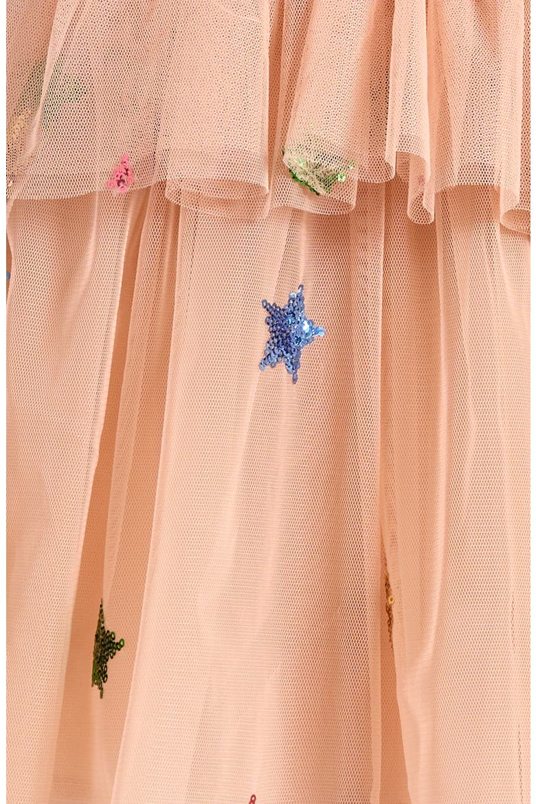 Kids' Sequin Star Tulle Tutu Dress, Alternate, color, TAN
