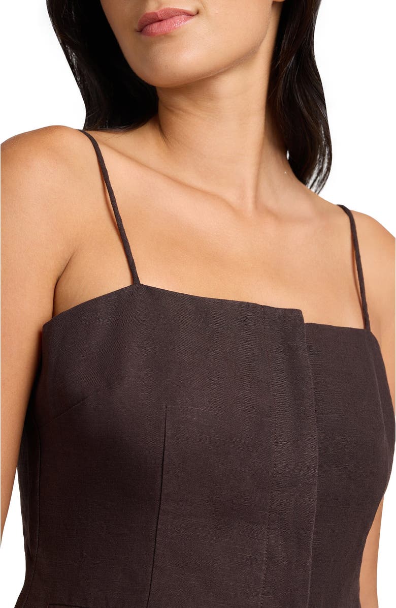 Onia Air Linen Straight Neck Top, Alternate, color, 