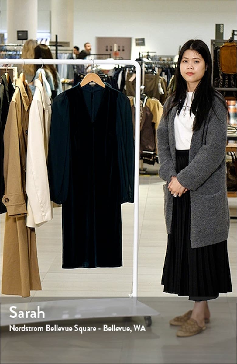 Balloon Sleeve Velvet Dress, sales video thumbnail