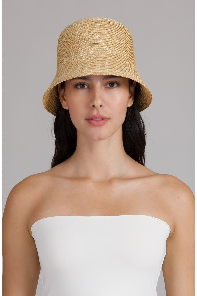 Anais Straw Bucket Hat, Alternate, color, NATURAL