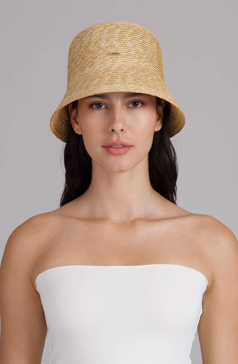 Eugenia Kim Anais Straw Bucket Hat, Alternate, color, Natural