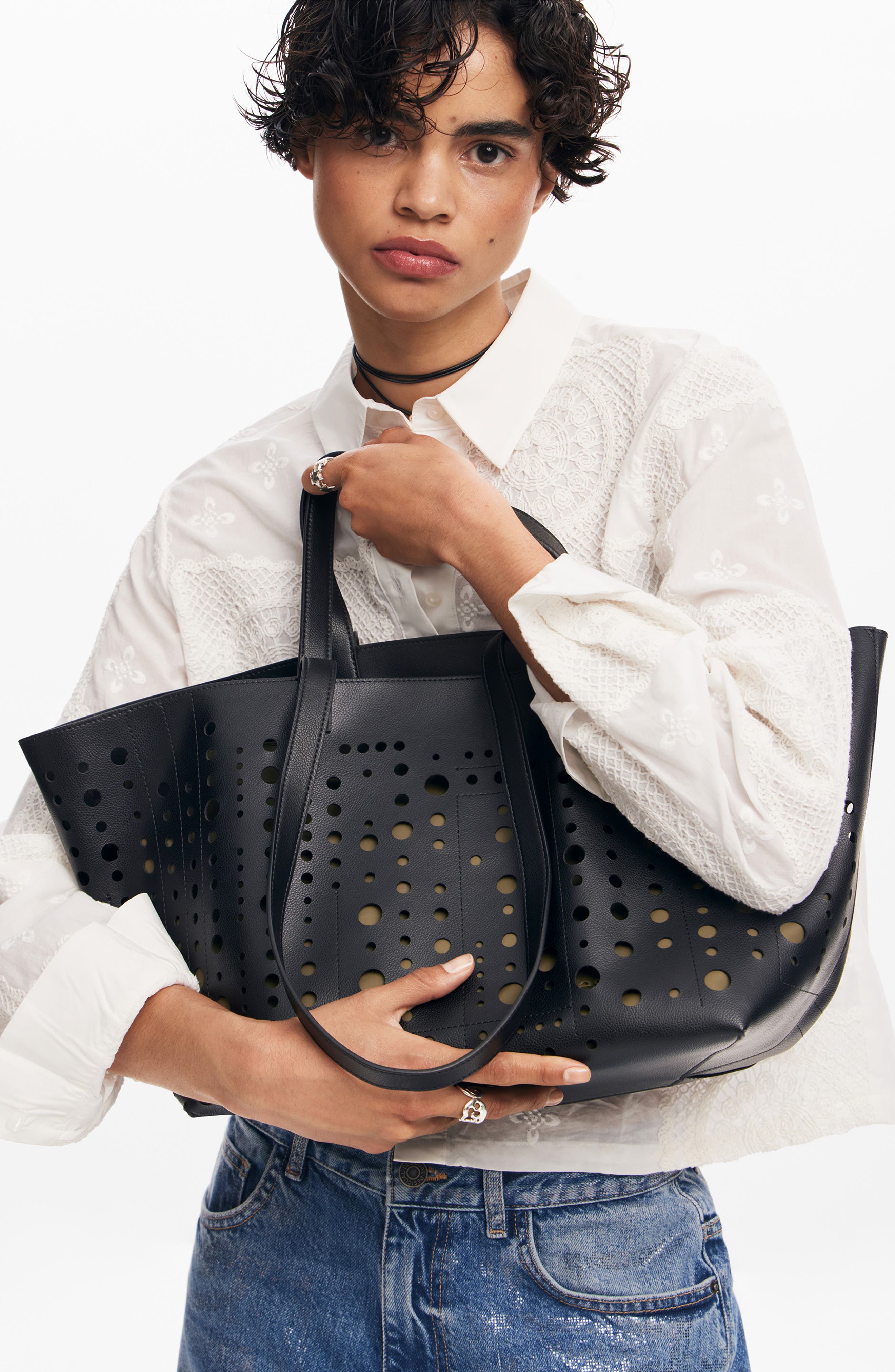 Desigual Bloomer Shopper Bag with Removable Zip Shoulder Bag, Alternate, color, 