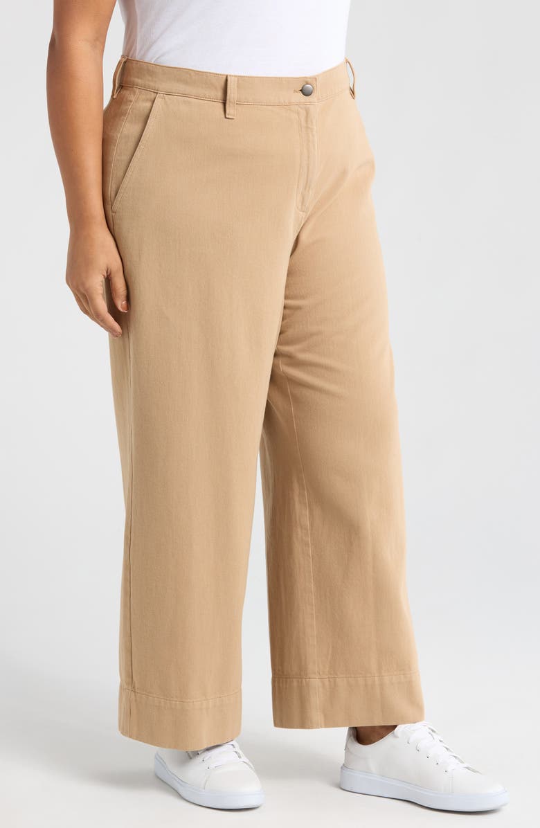 Eileen Fisher High Waist Wide Leg Ankle Pants, Alternate, color,