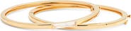 Nordstrom Set of 2 Cubic Zirconia Inset Bangle Bracelets