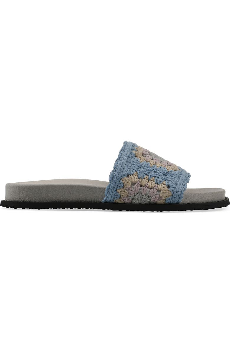 CLIFFS BY WHITE MOUNTAIN Maxim Slide Sandal, Alternate, color, Dusty Teal Lavender Fabric