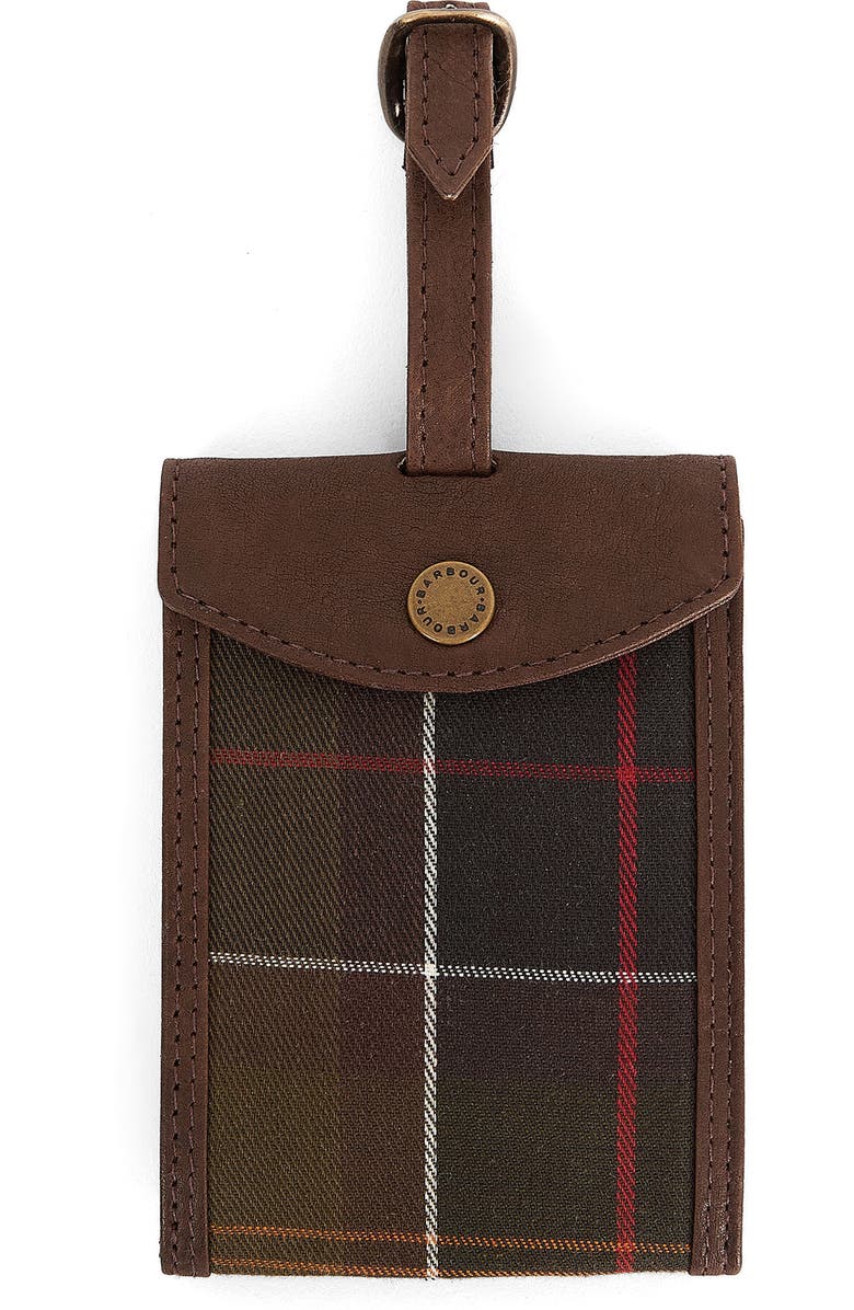 Barbour Tartan Passport Case & Luggage Tag, Alternate, color,