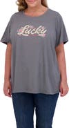 Lucky Brand Floral Logo Graphic T-Shirt